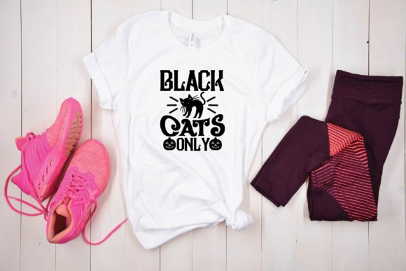 Black Cats Only Svg Graphics for T-Shirt Designs