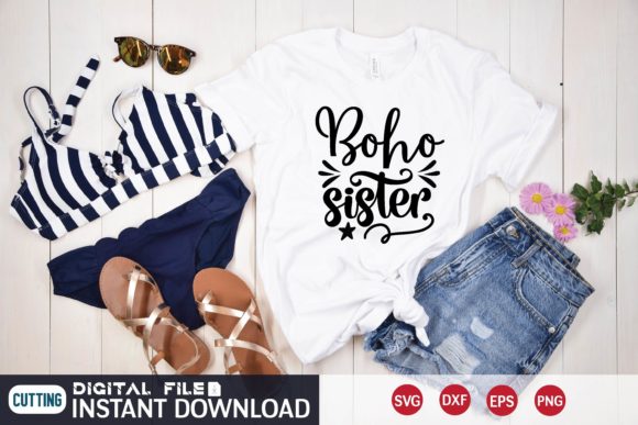 Boho Sister Svg Graphics for T-Shirt Designs