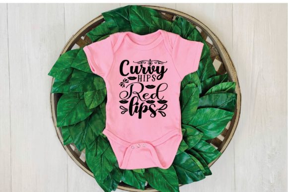 Curvy Hips Red Lips Svg Graphics for T-Shirt Designs
