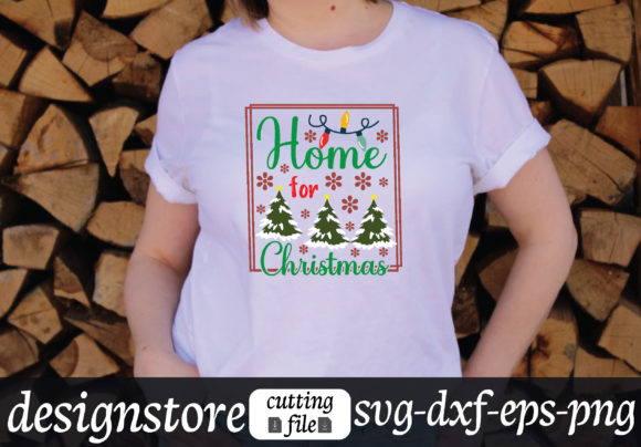 Home for Christmas Svg Graphics for T-Shirt Designs
