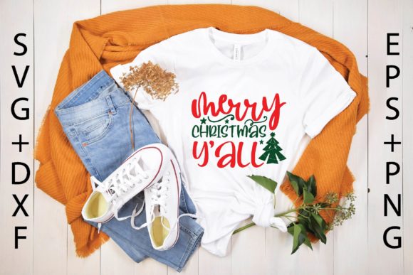 Merry Christmas Y’all Graphics for T-Shirt Designs