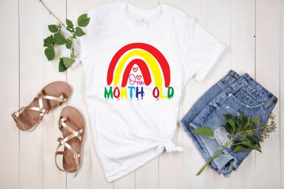 One Month Old Svg: A Graphic Design Asset for T-Shirt Designs